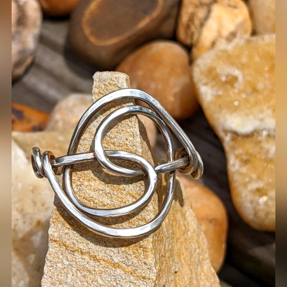 Artisan Other - Artisan Sterling Silver Celtic Ring Artistic Metallic Statement Jewelry Unisex